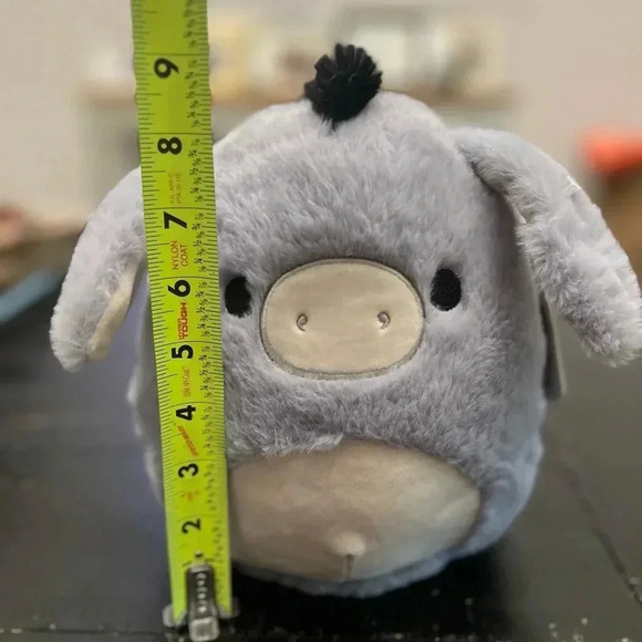 NWT Squishmallow Jason the Donkey 8 Inches Plush Fuzzy Fluffy Kellytoy Gray - Picture 2 of 10